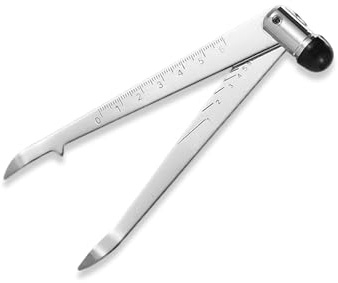 Percussion Reflex Hammer mit Graduierter Skala, Edelstahl Diagnostik Werkzeug für neurologische Untersuchung Sehne, Muskel Sehne Knie Knöchel Kutanen Reflex Test, 5,5 L