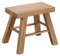 CARO-Möbel Sitzhocker ROSAL Natur - Hocker aus Paulowina Holz mit rechteckiger Form, Tritthocker mit 4 Füßen und Querbalken, Kleiner Dekohocker für Pflanzen, naturbelassen