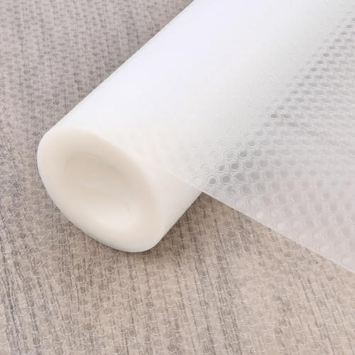 TMBMLPP 45 x 500cm Kitchen Cabinet liner Transparent, Anti Slip Cupboard Liner, Cupboard liners Kitchen Wipeable, Cupboard Liner Non-adhesive, Drawer Pad, Fridge Liner Kitchen, for Home Office