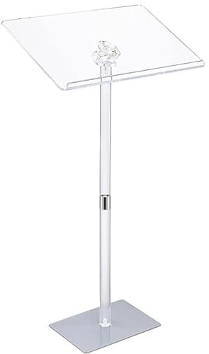 GXLDIANPU Acryl-Podium, Boden-Rednerpult, Verstellbare Höhe/Winkel, Einfache Montage, Für Lehrer-Podium, Kanzeln Kirchen