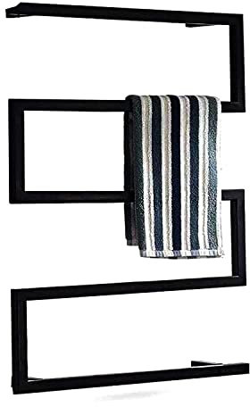 QRXALISA Scaldasalviette Elettrico con Interruttore a LED, scaldasalviette, scaldasalviette Elettrico da Parete per Il Bagno, lucidatura dello stendibiancheria Elettrico, IP56