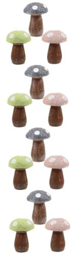 BESPORTBLE 4 Ensembles Ornement De Champignon Statue Resine Figurine Resine Statues pour Jardin Accessoire De Jardin Statue De Champignon en Résine Parure De Champignon 3 Pièces * 4