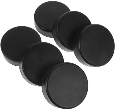 Yardwe 6er-Pack Pu-Eishockey-Pucks Für Übungswettbewerbe Robuster Trainingspuck Glatt