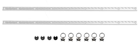 1 Pair L Track Tie Down System, L Track Rail 100cm Cargo Securing Lashing Rail L Track Tie Down System Kit with Round Stud Fittings