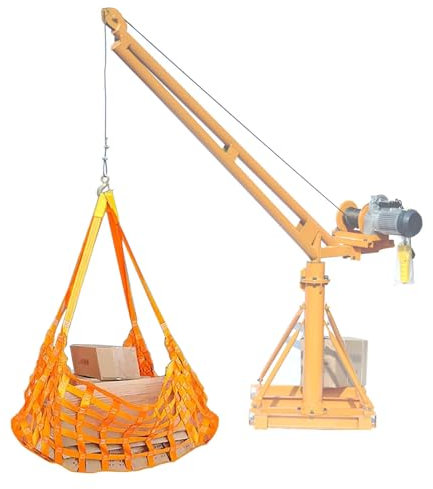 hebe-hebenetz Kleiner Hebekorb Für Hebezeug-Ladungsnetz - Ladungsnetz Zum Heben Von Kisten - Flaches Nylonseil Zum Transportieren - Ladungshebenetze Mit 1 M Langen Gurten(9.8x9.8ft - Load 2204lbs(5.9i