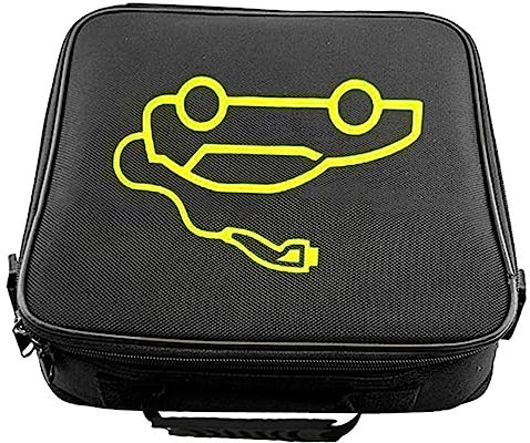 MERRYHAPY Ev Charger Cable Bag Waterproof Multifunctional Polyester Cord Organizer for Car Accessories, Wear-resistant Ev Charger Bag Suitable for Daily Use and Vehicle Charging Storage Black