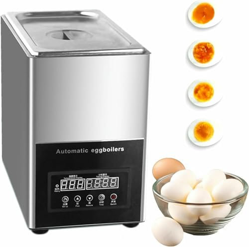 LASDERTV Cuociuova in Acciaio Inox per Un Massimo di 50 Uova, vaporiera elettrica, con impostazione del Tempo per la Regolazione della durezza, Timer da 0 a 99 Minuti, spegnimento Automatico