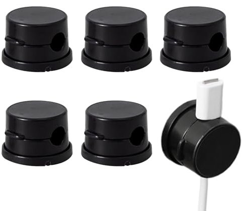 Kabel-Organizer-Magnet, Mehrzweck-Drahthalter, 3,5 x 2,9 x 0,7 cm, starker Magnethalter, Kabel-Management, sicherer Kabelclip für Auto, Zuhause und Zubehör (mehrfarbig)