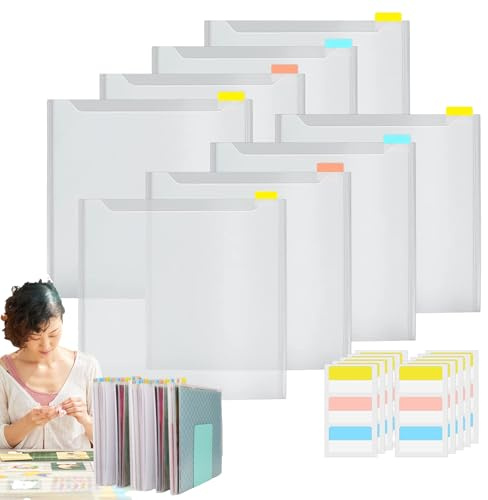Organizador de papel Scrapbook – Scrapbook – Papel transparente – Papel Álbum o – 12 x 12 arañazos – Almacenamiento porta pbook Sticky indede2 poesía adjunta collici di carta y transferencia térmica.