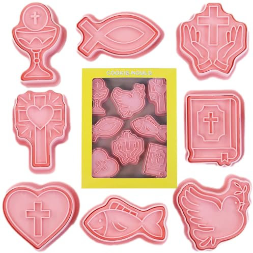 Juego de cortador de galletas para bautizo – Juego con 8 formas de