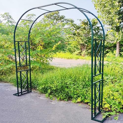 Arche De Jardin en Métal 140cm 180cm 220cm 260cm 300cm 340cm Large Arceau À Rosier Tonnelle en Métal pour Plantes Grimpantes, Mariage, Décoration De Fête Tuyau Galvanisé De 20 Mm(Green,300x230x40cm)