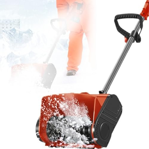 Quitanieves inalámbrico, barredora de Nieve eléctrica Plegable, 1200 W de Alta Potencia, diseño Plegable, Ancho de Limpieza de 32 cm, Altura de Nieve de 16 cm, Ideal para Patios, escuelas, Calles, e