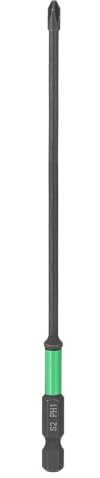 sourcing map Punta per cacciavite a croce PH1 con codolo esagonale da 1/4, lunghezza 150 mm, asta da 0,3 cm, punta magnetica a croce in acciaio S2, cacciavite industriale per avvitatori a percussione