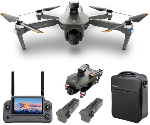 X-Verse KF100MAX Drohne mit Kameras 4K HD EIS, Bildschirmfernsteuerung, RC 6km, 3 Achsen Gimbal, 360d° Hindernis Vermeidung, Professionelle Faltbarer Quadcopter für Erwachsene, 2 Batterien