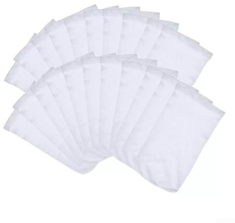 Jonikuper 50 Pack Pool Skimmer Sock Filter Replacement Protectors for Pool Filtration - White, 22x13cm, Polyester Mesh for Efficient Debris Capture Compatible with