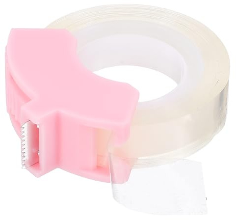 Gadpiparty Kunststoff Klebebandabroller mit Schneidefunktion Praktischer Klebebandhalter für Büro und Haushalt Kompakter Aufkleberspender in Pink