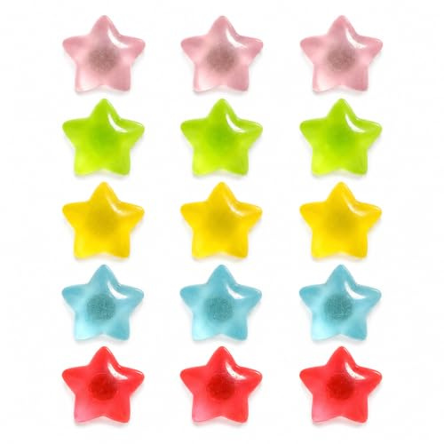 ARYIMYDP 15 Piezas Pequeña Estrellas 3D Imanes de Nevera para Taquilla Coloridos Imanes Pequeños de Nevera Decorativos y Divertidos para Pizarra Blanca, Cocina y Oficina