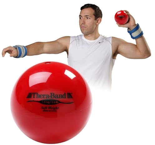 Theraband Gymnastikball mit weichem Gewicht, 11,4 cm Durchmesser, für Krafttraining und Reha-Übungen, Pilates, Yoga, Toning-Workouts, Heimtrainingsgeräte