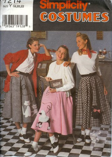 Simplicity Costumes 7214 Pudel Rock Gr. 18–20–22