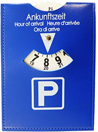 HP Autozubehör [Parkscheibe Kunstleder mit flexiblem Uhrzeit-Einstellmechanismus – Edles Design mit Ziernaht, langlebig und robust