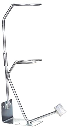 BenBow spray gun holder with strainer support – dual-function paint stand for spray gun & paint filter – sturdy steel construction, wall-mountable – 37 x 8.5 x 20 cm