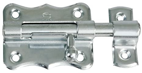 Amig - Perno di sovrapposizione | 35 x 33 mm | Adatto per porte di passaggio in legno | Chiusura per bagno, camera da letto o ufficio | Serratura di sicurezza | Acciaio zincato