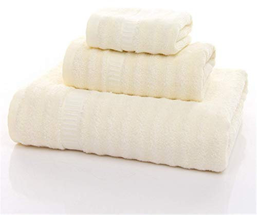 Traditional Jaipur 100% Bamboo Terry Ultra Soft, Absorbent and Antimicrobial 3 Piece (Bath, Hand and Face) Bamboo Towel Set Large Bamboo Bath Towel Sheet (Yellow)