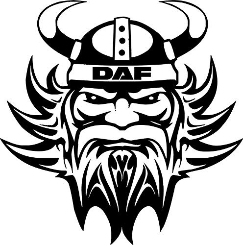 myrockshirt Wikinger mit DAFAufkleber Schriftzug auf Wikingerhelm Schweden 20cm Aufkleber,Sticker,Decal,Autoaufkleber,UV&Waschanlagenfest,Profi-Qualität