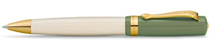 Kaweco STUDENT Kugelschreiber 60's Swing I Business Kuli aus hochwertigem Acryl in Grün & Creme I Edler Kugelschreiber mit Geschenk-Box aus Metall I Nostalgischer Drehkugelschreiber 13 cm