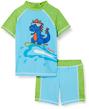Playshoes Set de baño con protección UV Traje Dos Piezas, Dinosaurio, 86-92 Unisex niños