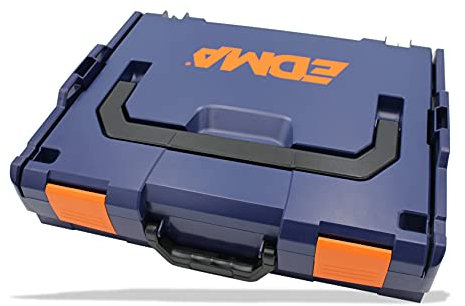EDMA - Edmabox - Boîte de Rangement Compatible avec Sortimo et L-Boxx – Coffret en Plastique Empilable – Caisse Organiseur – 743006 – Boîte à Outils Professionnel pour Travaux