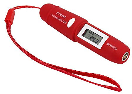 EVTSCAN Thermomètre Infrarouge Stylo de température Laser numérique sans Contact, Stylo de Compteur de température d'affichage LCD IR thermomètre Infrarouge Laser(Rouge)