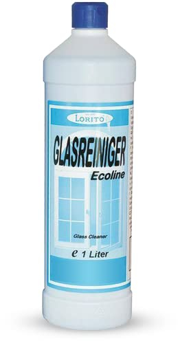 Lorito Glasreiniger Eco 1 Liter, Fensterreiniger mit Bio-Alkohol aus Agraranbau, für Glas Kunststoff Keramik, gebrauchsfertige Lösung