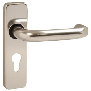 VIBE Round Bar Lever Euro on Polished Anodised Aluminium Door Handle Lever Euro on Polished Anodised Aluminium for Internal Doors