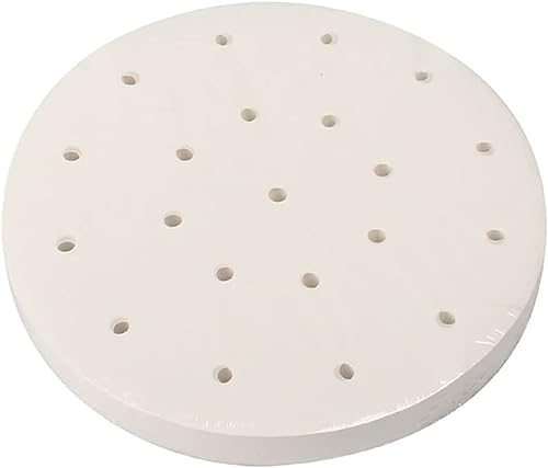 OITTo 50Pcs 5.12 Air Fryer Perforated Parchment Paper, Bamboo Steamer Liner for Air Fryer, Bamboo Steaming Basket