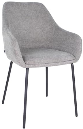 Kick Collection Esszimmerstühl Guus - Dunkelgrau - Modern und Hochwertig - Strukturierter Stoff en Metall - Erhältlich in vielen Farben