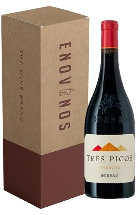 Vino Tres Picos Borsao - Botella Vino Tinto Campo de Borja x 75 cl - Mejor Selección ENOVINOS