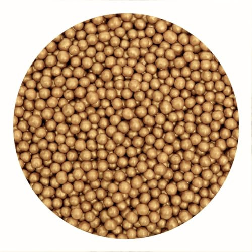 BrandNewCake® Schokoladen Crispy Perlen - Gold-Bronze 600g - Knusprige Perlen - Torten Dekoration und Verzierung