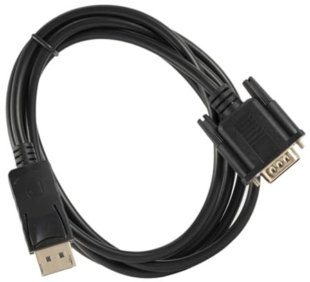 HEMOTON Cable Displayport a Vga 1,8 m para Monitor De Ordenador, Adaptador Vga Conector Seguro, Soporte Resolución 1080p, Compatible Escritorio y Proyector, Color Negro