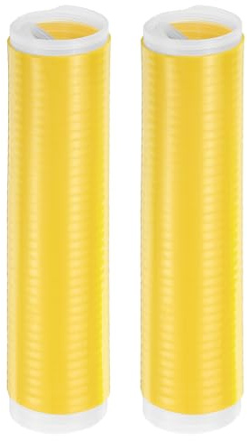sourcing map 2 Pcs Silicone Pan Handle Sleeve, Heat Resistant Potholder Pot Holders Cover Sleeve for Frying Pan Handle Spatulas, Yellow (M)