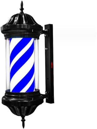 XNYXLPP Luz de Poste de Peluquero, Letrero de peluquería, 70 cm/27 '' Poste de Peluquero Luz LED Retro Peluquería Letrero Abierto Peluquería Tiras LED giratorias Ahorre energía (E)