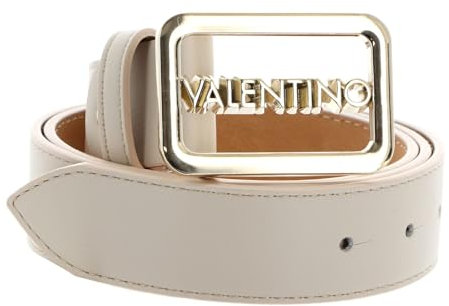 Valentino Gürtel Around Plaque Buckle Belt W95 Ecru/Oro creme kürzbar