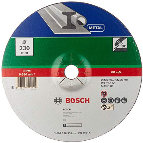 Bosch Accessories 2609256339 DIY Schruppscheibe Metall 230 mm ø x 6 mm gekröpft (Packung mit 10)