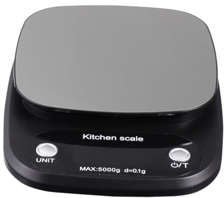 OUNONA Báscula De Cocina Digital Acero Inoxidable Lcd Sin Batería Mini Para Alimentos