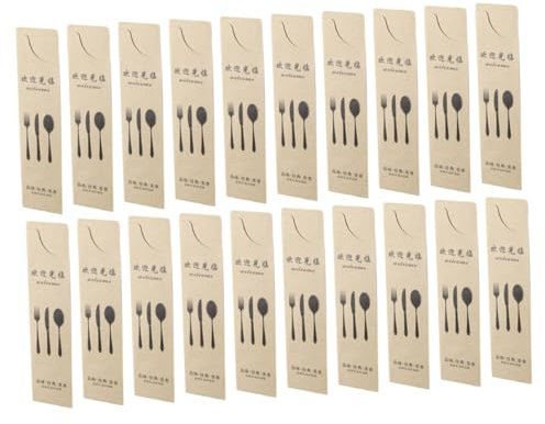 GARVALON 100stücke Besteckhalter Aus Papier Bestecktaschen Für Bankette Kraftpapier Utensil Taschen Besteckhüllen Für Hochzeit Und Party Reißfest Und Leicht