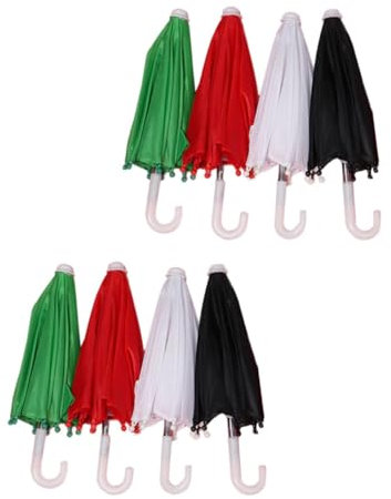 ifundom 8pcs Doll Photography Props Small Umbrella Toys Doll Costume Umbrellas for Accessories and Toy Play Scenario