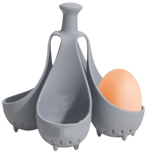 Hueveras De Silicona, Rejilla Para Cocer Huevos, Soporte Para Huevos Cocidos, para Freidora De Aire, Microondas, Furtivo De Huevos, Resistente a Temperatura (4PCS)