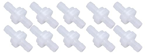 Luftpumpenprüfventil für Fischtank, Medizinische Geräte, Chemische Industrie - 10pcs Barb -Checkventil PP Plastik (7,9 mm durchscheinend)