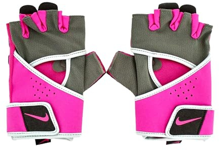 NIKE Fingerlose Handschuhe für Damen und Herren, Zinn / Pinksicle, 32