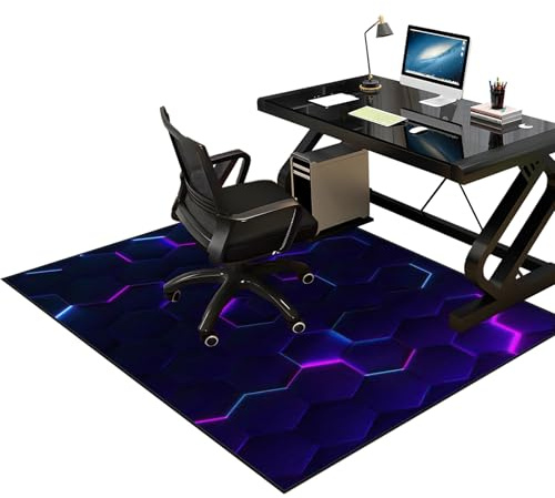 Protector Suelo Silla Ruedas Alfombra Antideslizante Silla Gaming Alfombrilla Protectora Suelo para Silla de Oficina Alfombra silla Escritorio para Suelos Duros, Laminado, Parqué 120 x 160 cm